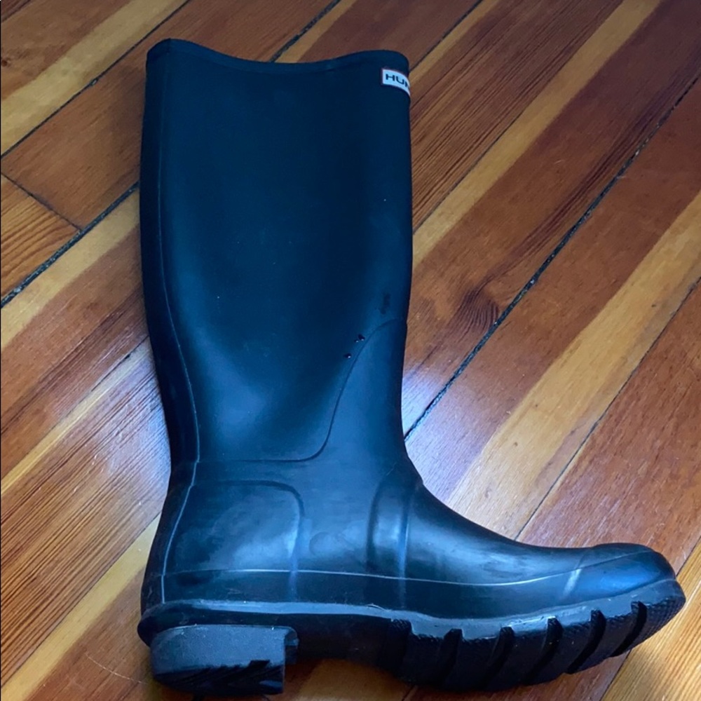 Hunter Original Tall Rain Boots Black Size 8